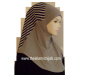 light graish Double Striped style 2 piece Hijab 12 